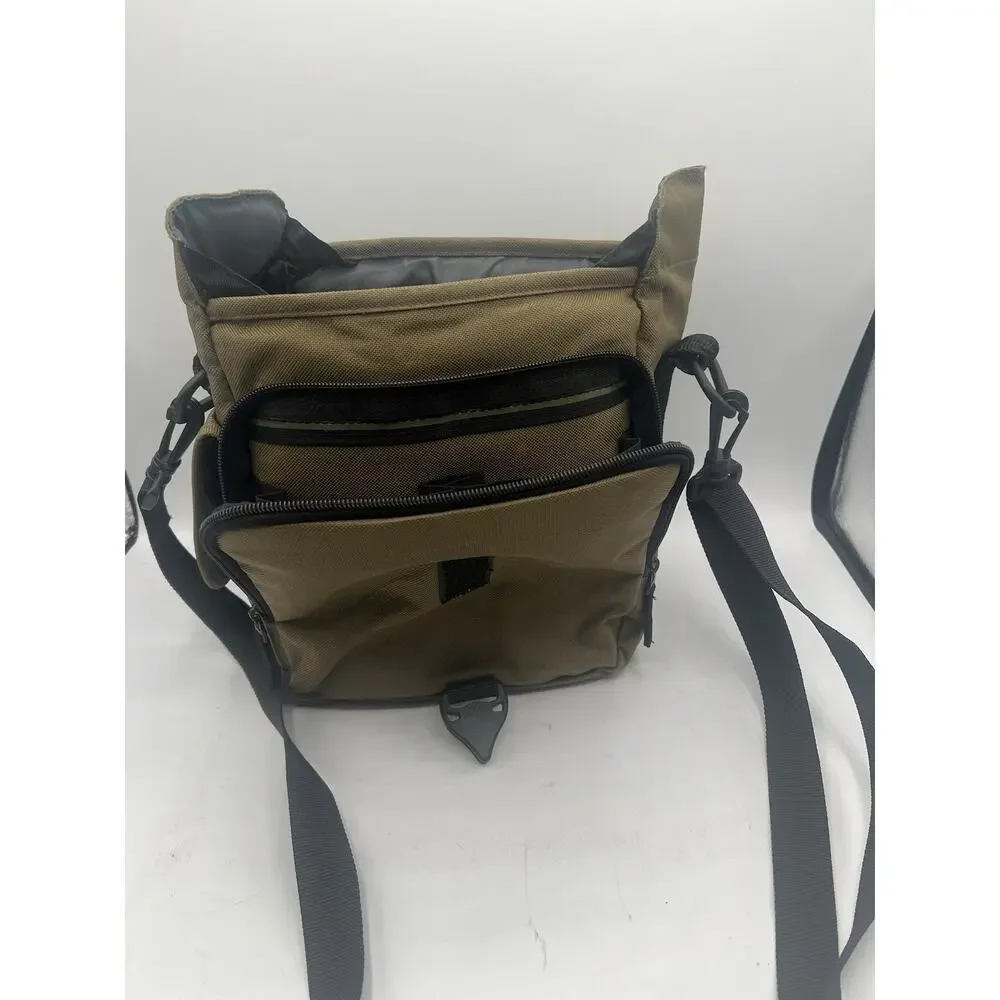 Tamrac Camera Shoulder Bag Messenger Olive Green Khaki Canvas Suede Vintage